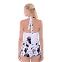 Ecological Floral Flowers Leaf Boyleg Halter Swimsuit  View2