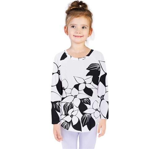 Ecological Floral Flowers Leaf Kids  Long Sleeve Tee by Nexatart