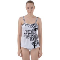 Flowers Landscape Nature Plant Twist Front Tankini Set