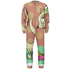 Cat Food Eating Breakfast Gourmet Onepiece Jumpsuit (men)  by Nexatart