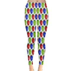 Colorful Shiny Eat Edible Food Leggings  by Nexatart