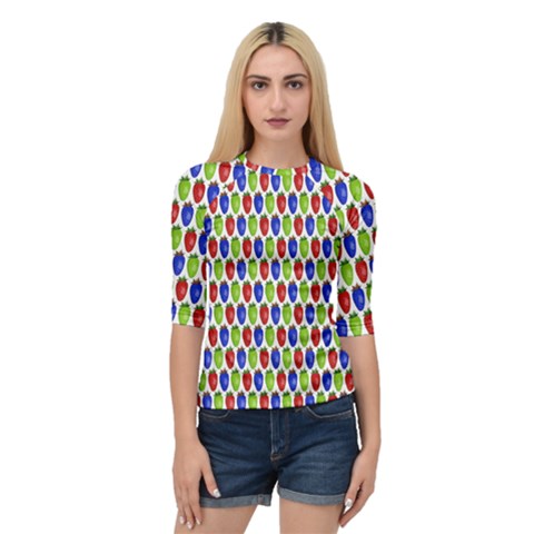 Colorful Shiny Eat Edible Food Quarter Sleeve Tee by Nexatart