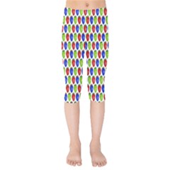 Colorful Shiny Eat Edible Food Kids  Capri Leggings  by Nexatart