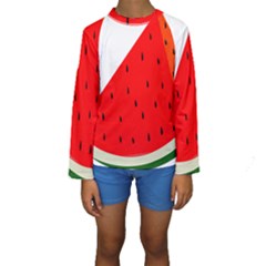 Fruit Harvest Slice Summer Kids  Long Sleeve Swimwear by Nexatart