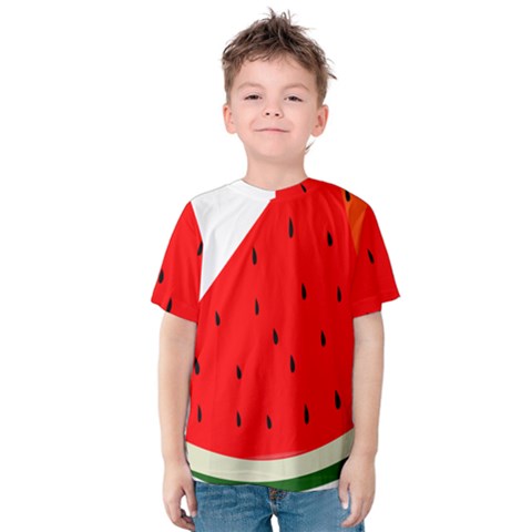 Fruit Harvest Slice Summer Kids  Cotton Tee by Nexatart