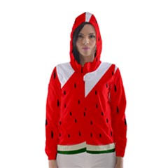 Fruit Harvest Slice Summer Hooded Wind Breaker (women) by Nexatart