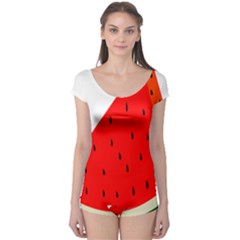 Fruit Harvest Slice Summer Boyleg Leotard  by Nexatart