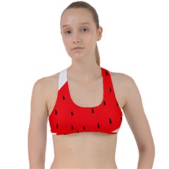 Fruit Harvest Slice Summer Criss Cross Racerback Sports Bra