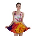 Royal Blue, Red, and Yellow Fractal Gerbera Daisy Mini Skirt View1