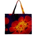 Royal Blue, Red, and Yellow Fractal Gerbera Daisy Zipper Mini Tote Bag View2