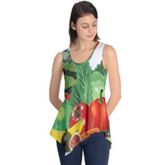 Fruits Vegetables Artichoke Banana Sleeveless Tunic by Nexatart