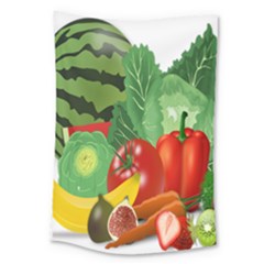 Fruits Vegetables Artichoke Banana Large Tapestry by Nexatart