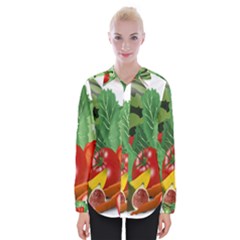 Fruits Vegetables Artichoke Banana Womens Long Sleeve Shirt