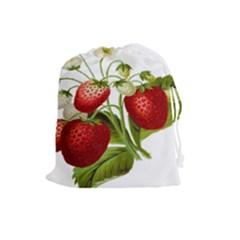 Food Fruit Leaf Leafy Leaves Drawstring Pouches (large) 