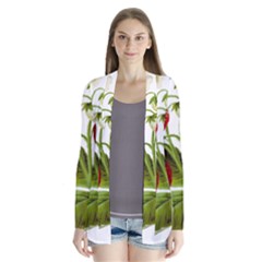 Food Fruit Leaf Leafy Leaves Drape Collar Cardigan by Nexatart