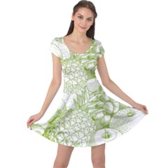 Fruits Vintage Food Healthy Retro Cap Sleeve Dresses by Nexatart