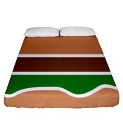 Hamburger Fast Food A Sandwich Fitted Sheet (queen Size) by Nexatart