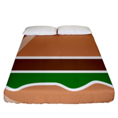 Hamburger Fast Food A Sandwich Fitted Sheet (california King Size) by Nexatart