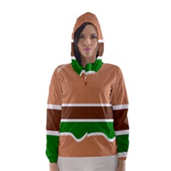 Hamburger Fast Food A Sandwich Hooded Wind Breaker (women) by Nexatart