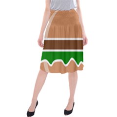 Hamburger Fast Food A Sandwich Midi Beach Skirt by Nexatart