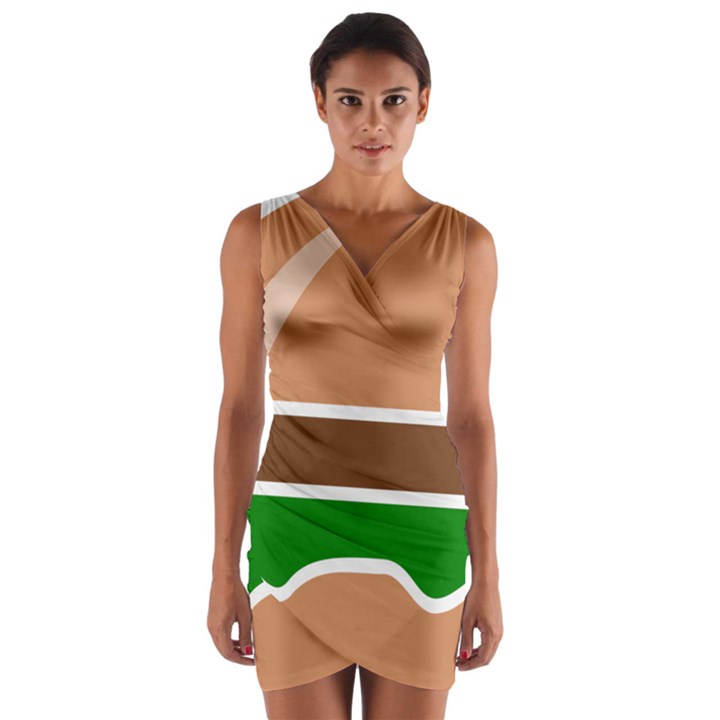 Hamburger Fast Food A Sandwich Wrap Front Bodycon Dress