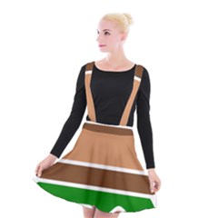 Hamburger Fast Food A Sandwich Suspender Skater Skirt by Nexatart