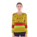 Hamburger Food Fast Food Burger Women s Long Sleeve Tee View1