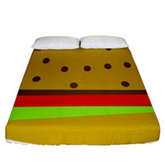 Hamburger Food Fast Food Burger Fitted Sheet (california King Size) by Nexatart