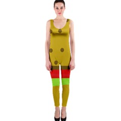 Hamburger Food Fast Food Burger Onepiece Catsuit by Nexatart