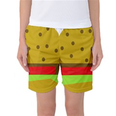 Hamburger Food Fast Food Burger Women s Basketball Shorts by Nexatart