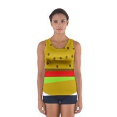 Hamburger Food Fast Food Burger Sport Tank Top  by Nexatart