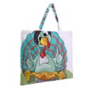 Pie Turkey Eating Fork Knife Hat Zipper Large Tote Bag View2