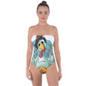 Pie Turkey Eating Fork Knife Hat Tie Back One Piece Swimsuit View1