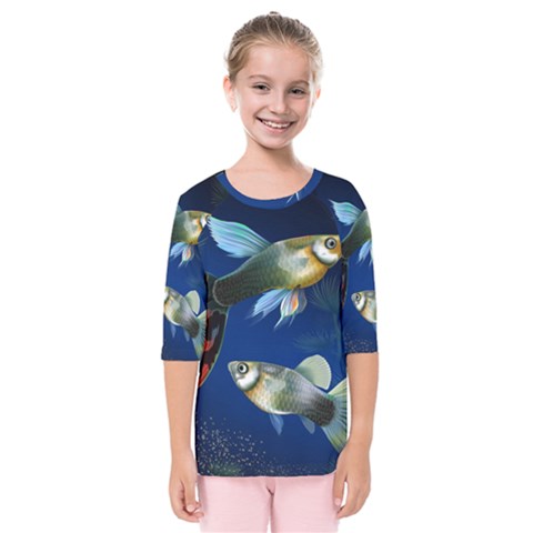 Marine Fishes Kids  Quarter Sleeve Raglan Tee by BangZart