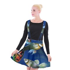 Marine Fishes Suspender Skater Skirt by BangZart