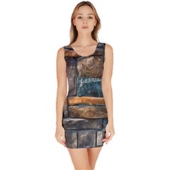 Brick Wall Pattern Bodycon Dress by BangZart