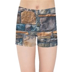 Brick Wall Pattern Kids Sports Shorts