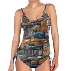 Brick Wall Pattern Tankini Set