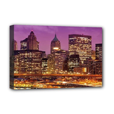 City Night Deluxe Canvas 18  X 12   by BangZart