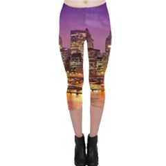 City Night Capri Leggings  by BangZart