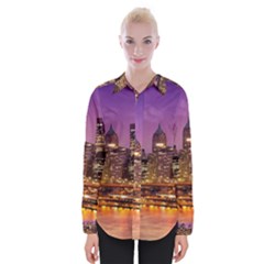 City Night Womens Long Sleeve Shirt