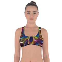 Skulls Multicolor Fractalius Colors Colorful Got No Strings Sports Bra