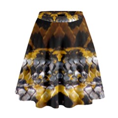 Textures Snake Skin Patterns High Waist Skirt by BangZart