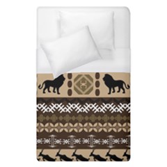 Lion African Vector Pattern Duvet Cover (single Size) by BangZart