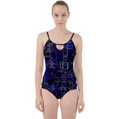 Technology Circuit Board Layout Cut Out Top Tankini Set by BangZart