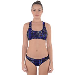 Technology Circuit Board Layout Cross Back Hipster Bikini Set