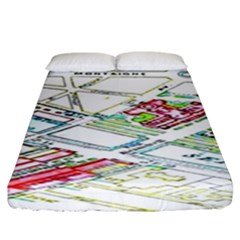 Paris Map Fitted Sheet (king Size) by BangZart