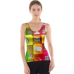 Colorful 3d Social Media Tank Top by BangZart