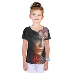 Digital Fantasy Girl Art Kids  One Piece Tee