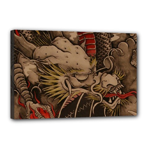 Chinese Dragon Canvas 18  X 12 